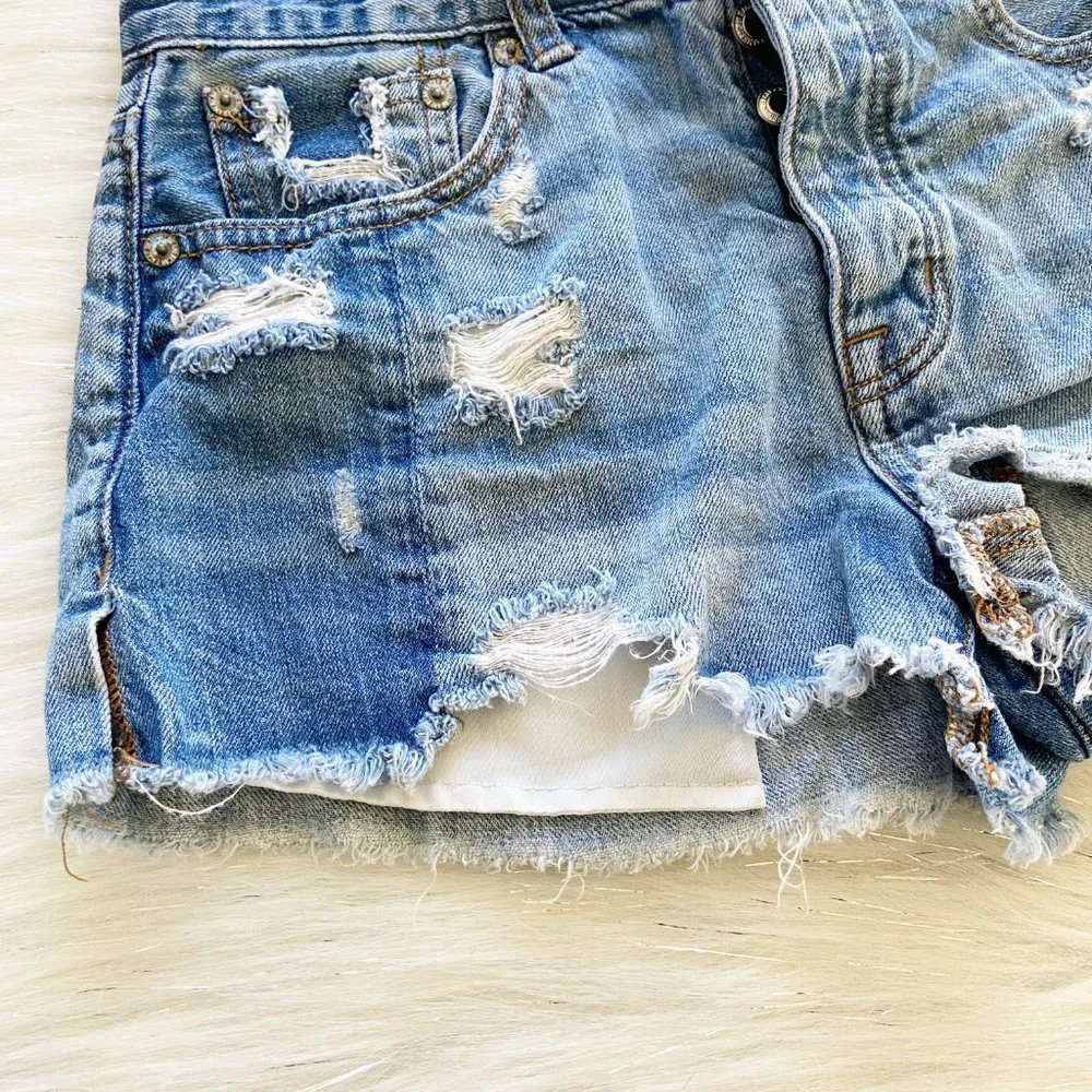 American Eagle Shadow Pocket Denim Cutoff Shorts - Picture 3 of 10